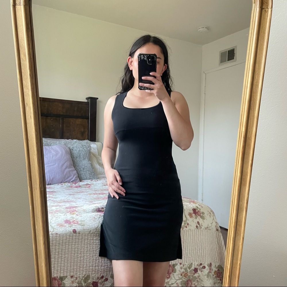 90s Spice Clothing Vintage Black Square Neck Dress